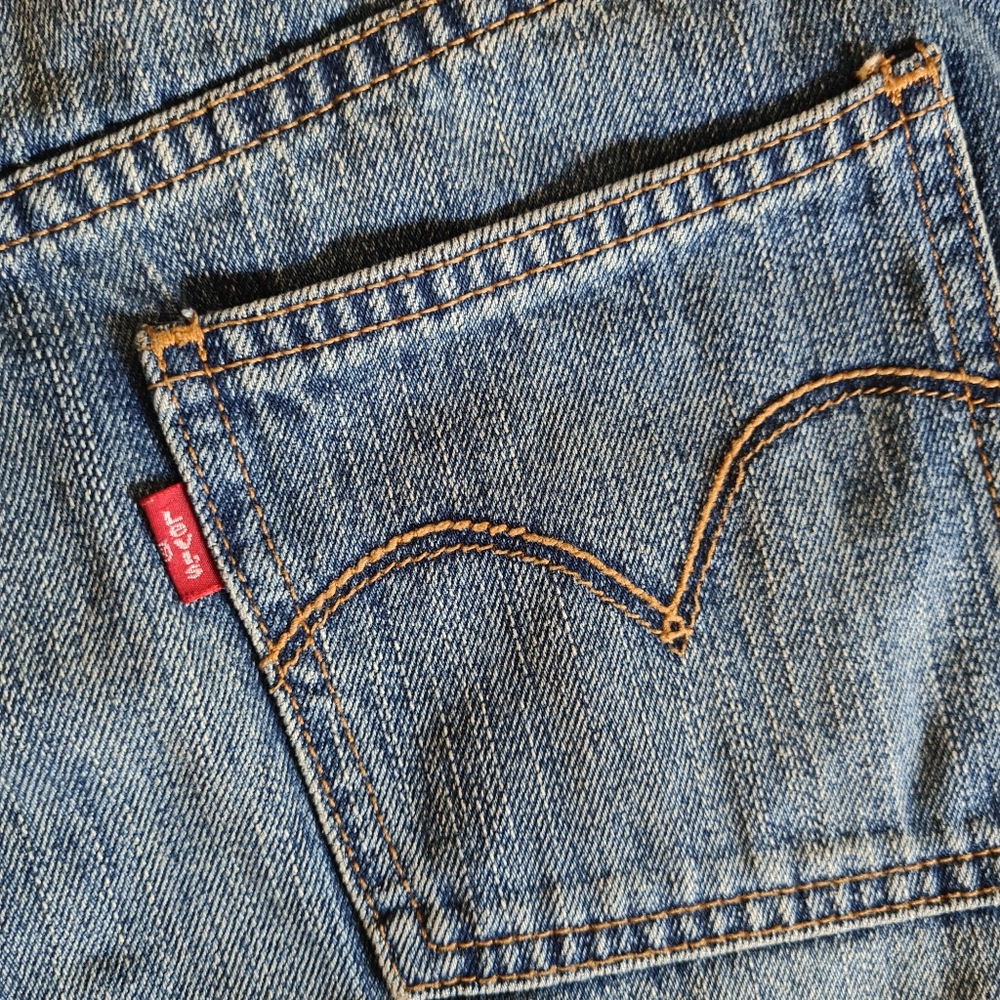 Levi's 10 Straight Blue Denim Mini Skirt - Picture 9 of 11